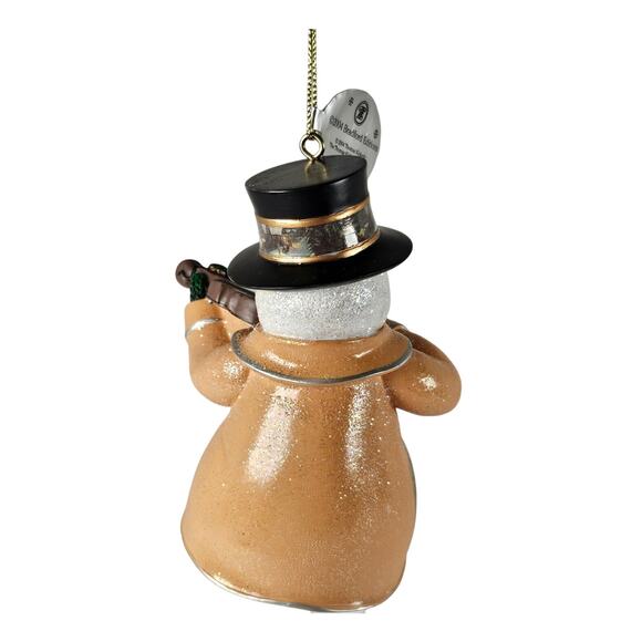 Thomas Kinkade Snowman Ornament Violin 2004 Bradford Editions Xmas Collectible - Picture 5 of 16